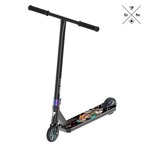 FOX PRO Pro Scooters 4.5''(W)*19.7''(L) Aluminum Deck Freestyle tunt Scooter HIC SYSTERM Trick Scooters for Teens & Adults