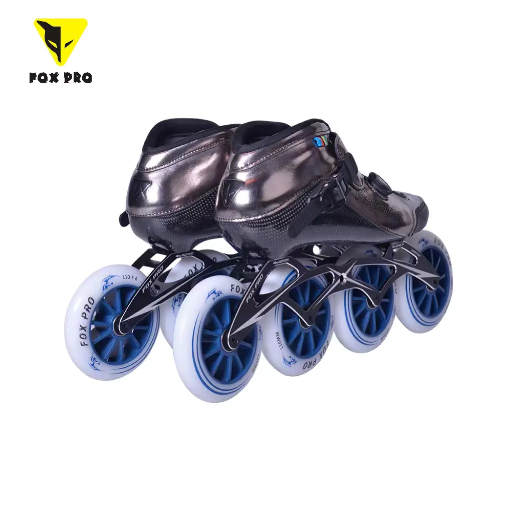 FOX PRO-Tornado man Professional race-specific carbon fiber speed skates can be thermomolded for teens and adults on three or four wheels