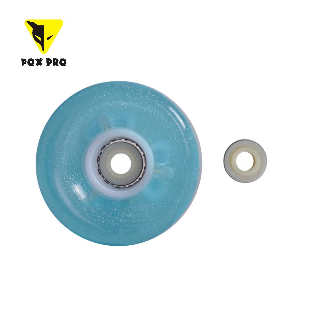 FOX PRO 65x35 MM Crystal Transparent Roller Skate Wheels 82A  Flash Wheel Core High Resilience PU Roller Skate Replacement Wheels