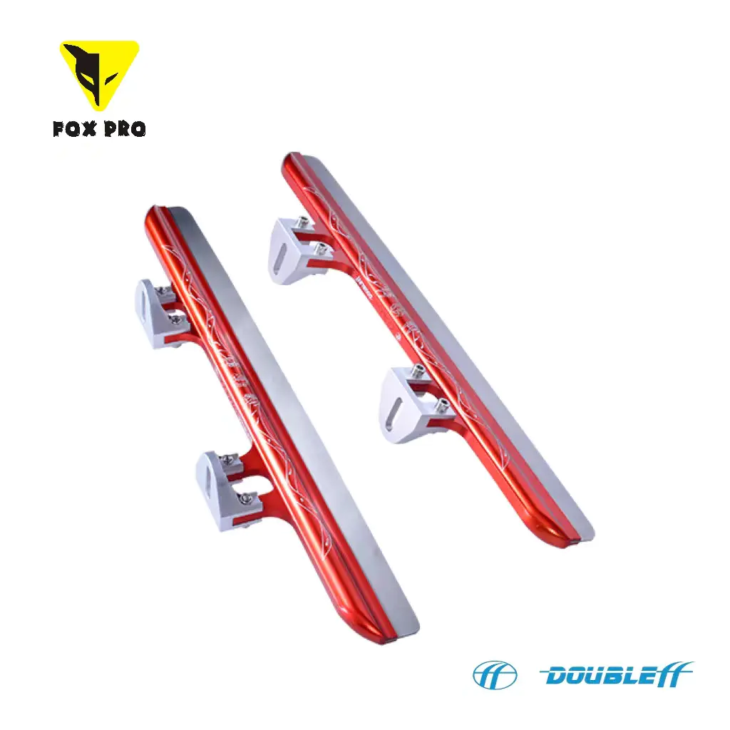 FOX PRO x Double FF Customized Style 60 HRC Short Track Ice Skate Blades CNC Aluminum 7005 Ice Skate Blades Resistant To Corrosion High-speed Steel Blade