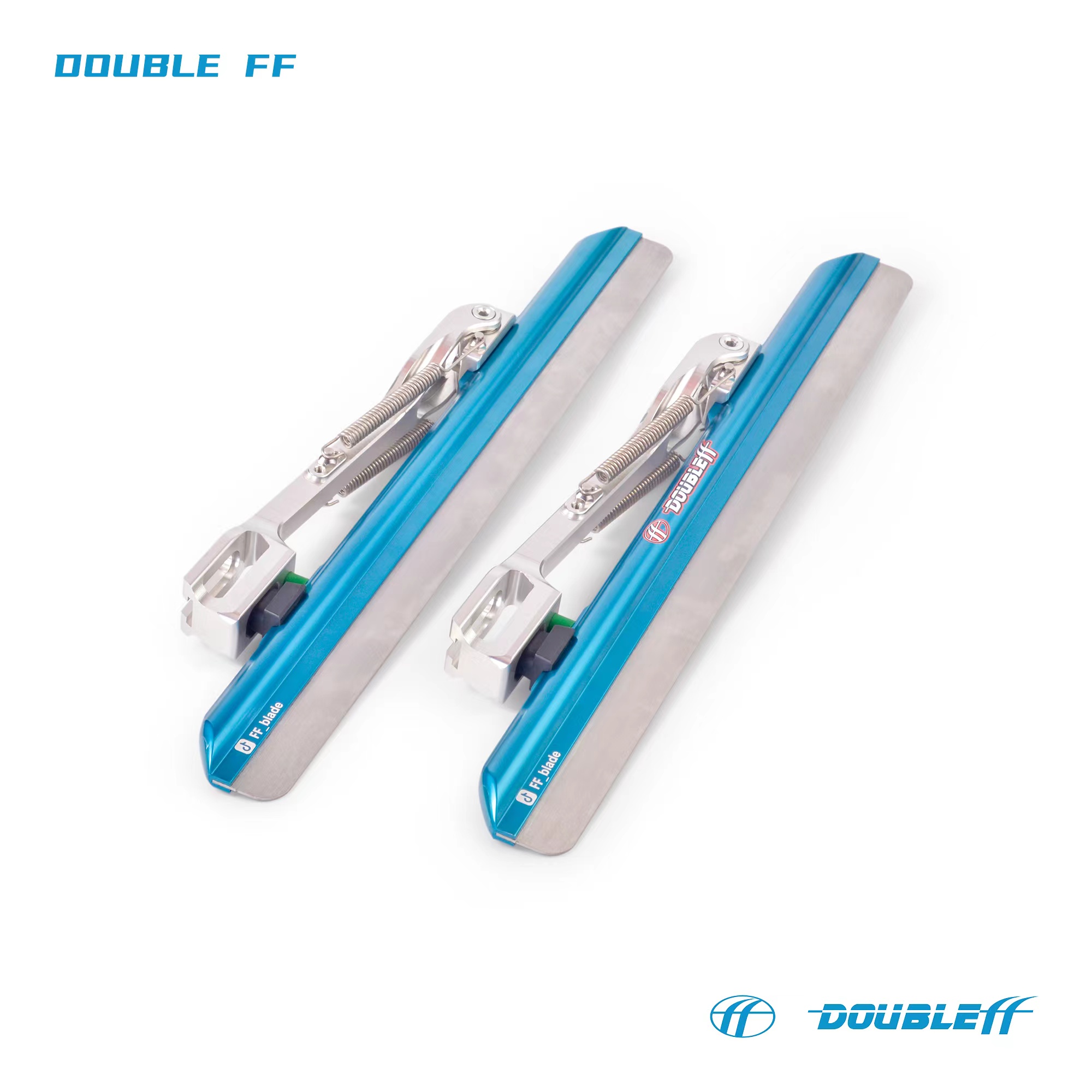 Double FF 64 HRC Long Track Ice Skate Blades CNC Aluminum 7005 Ice Skate Blades For training or competition