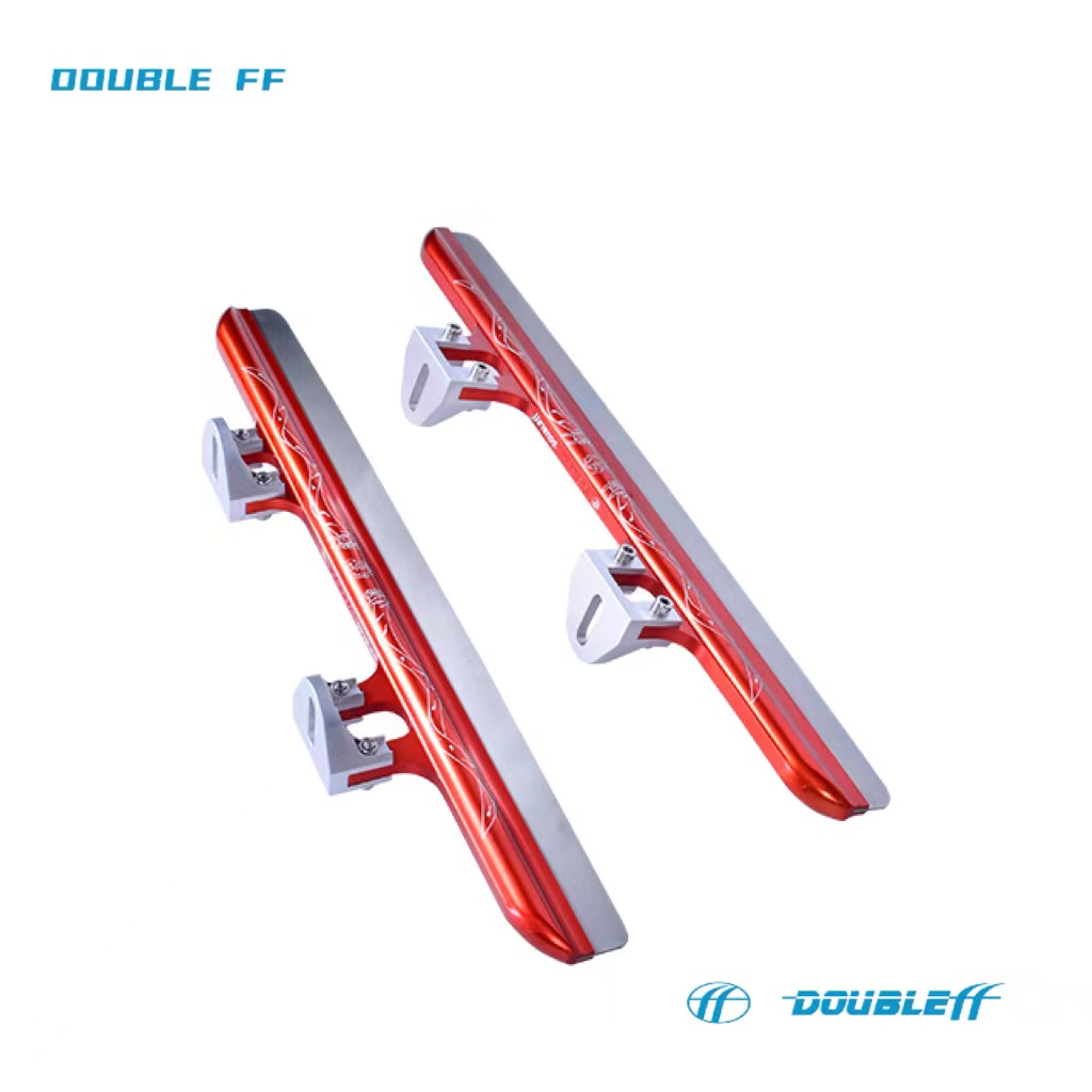 Double FF Customized Style 60 HRC Short Track Ice Skate Blades CNC Aluminum 7005 Ice Skate Blades Resistant To Corrosion High-speed Steel Blade